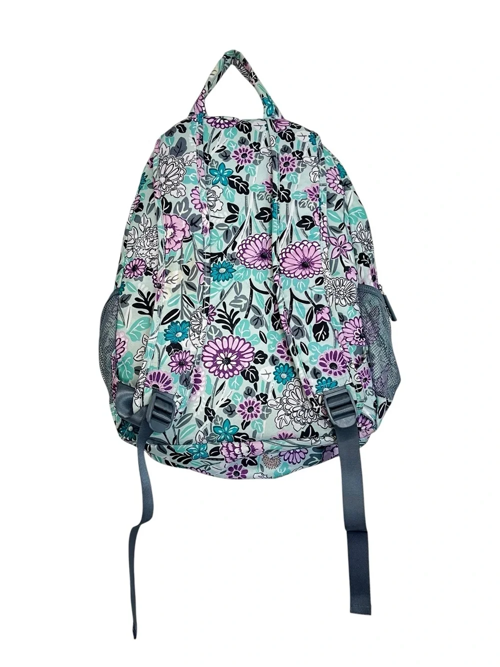 Vera Bradley | Green Pink Floral Large Essential Backpack